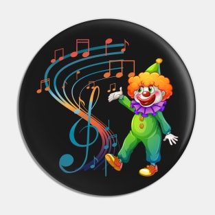 Music Note With Clown Pin