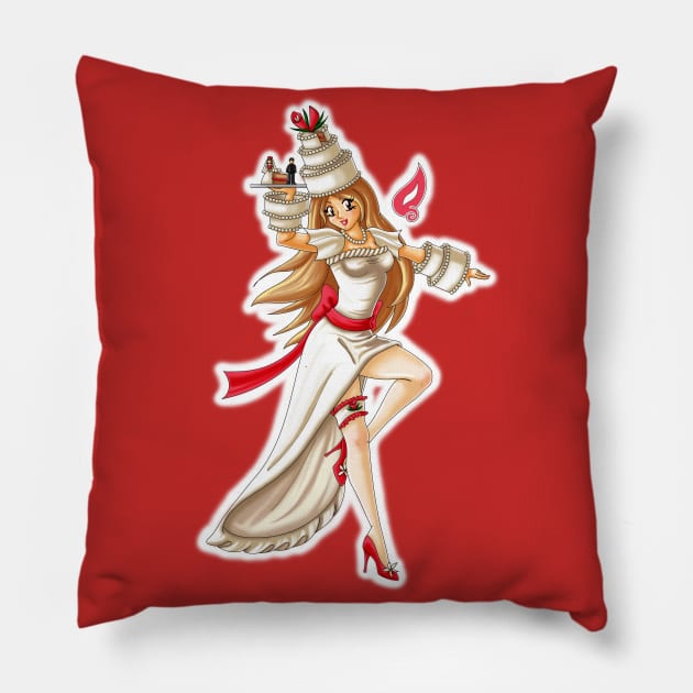 Wedding Cake - Sweet Fairies Pillow by Louisalulu Arts