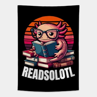 Readsolotl, Axolotl Reading Books Tapestry