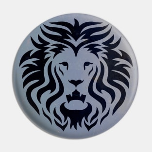 'KING' Lion Head - Black 'n' Blue Pin