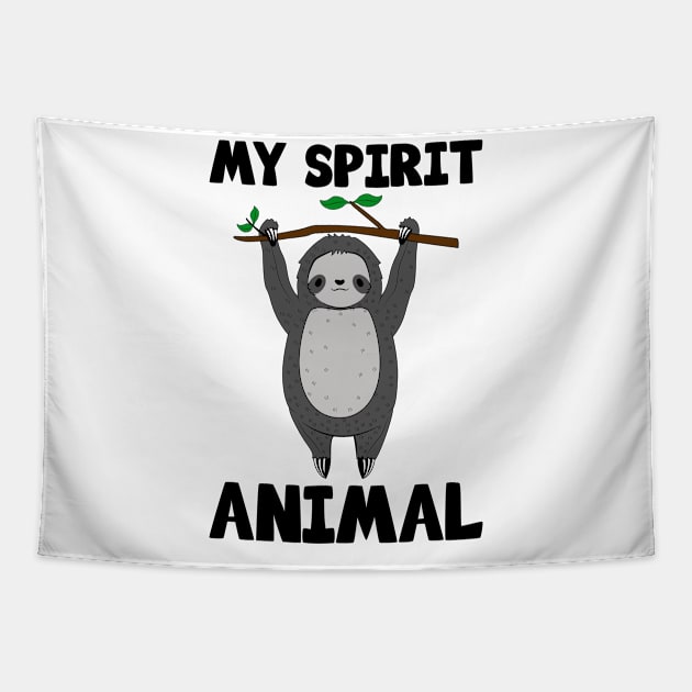 Cute Sloth My Spirit Tapestry by KawaiiAttack