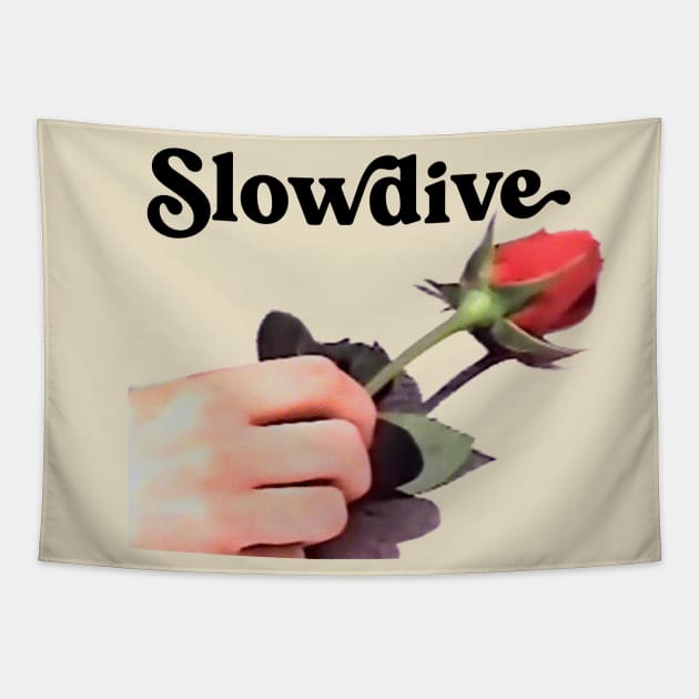 Retro 90s Style Slowdive Fan Design Tapestry by DankFutura