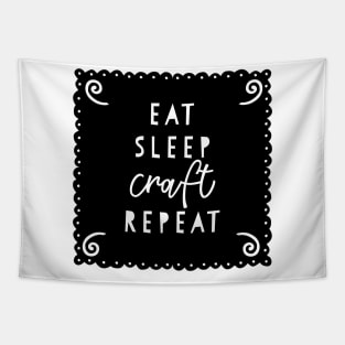 Eat Sleep Craft Repeat Tapestry