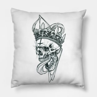 King Skull Pillow