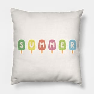 Colorful ICE CREAM STICKS with SUMMER Word Pillow