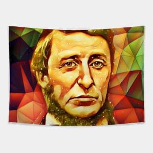 Henry David Thoreau Snow Portrait | Henry David Thoreau Artwork 9 Tapestry