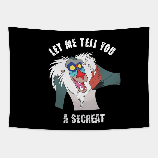 Lion King Rafiki let tell you a secreat Tapestry by Pannolinno