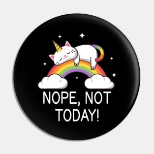 Funny Cat lazy Caticorn sleeping Pin