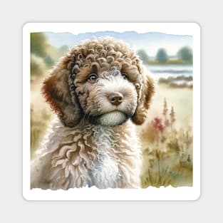 Watercolor Lagotto Romagnolo Puppies - Cute Puppy Magnet