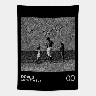 Doves / Catch The Sun / Minimalist Graphic Artwork Design Tapestry