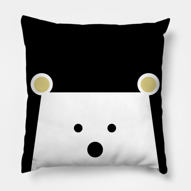 Peek-a-Boo Bear, Golden Ears Pillow by ABKS