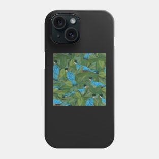 Great blue turacos in the trees Phone Case