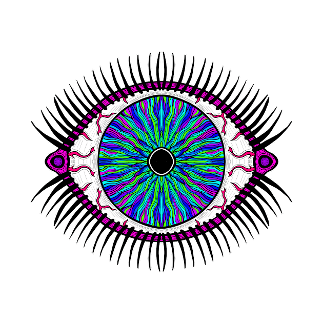 PSYCHEDELIC VISIONARY ART - PSYCHEDELIC SIGHT - PSYCHEDELIC EYE 1 by ptelling