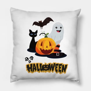 Halloween Cat Trio Pillow