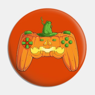 Video Games Gaming Gamer Halloween Pumpkin Controller Pin