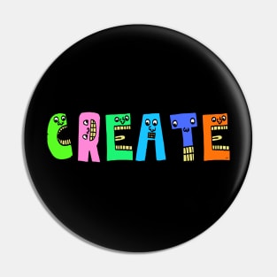 Cute Create Motivational Dancing Text Illustrated Letters, Blue, Green, Pink for all Create people, who enjoy in Creativity and are on the way to change their life. Are you Create for Change? To inspire yourself and make an Impact. Pin