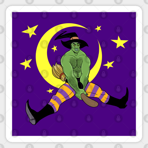 Hocus poke us Green - Witch - Sticker | TeePublic