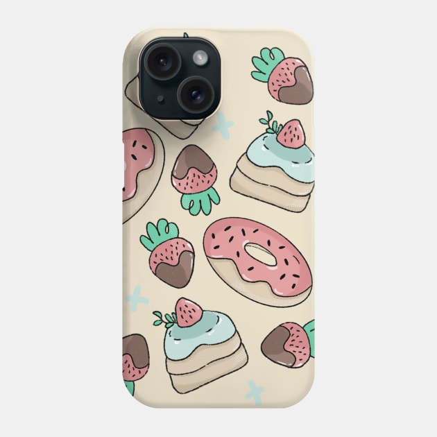 Kawaii Sweet Treats 3 Phone Case by BellaSophiaCreative