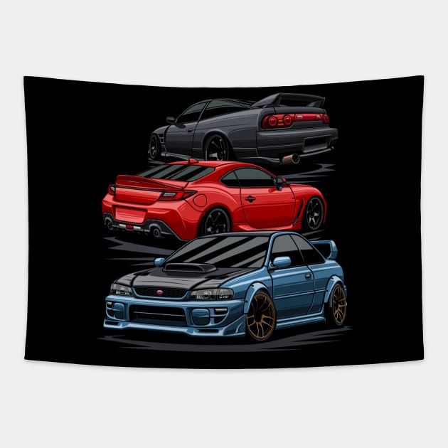 JDM Mix - 180sx, gr86 & gc8 Tapestry by Markaryan