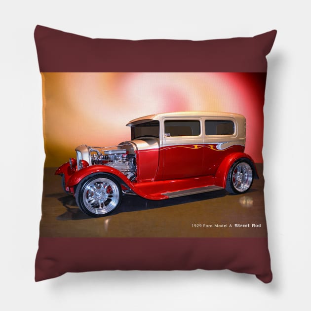 Street Rod 1929 Ford Model A Pillow by Burtney