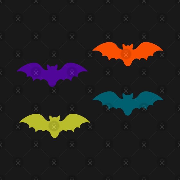 Bats Tile (Multicolor) by ziafrazier