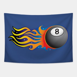 Flaming Eight Ball Tapestry