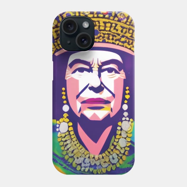 Queen Elizabeth II - Geometric Tie-Dye Phone Case by Cosmic Capricorn