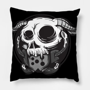 Cow Skull Art Pillow