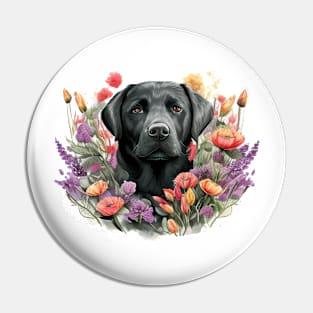 Black Lab Pin