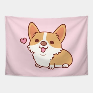 Cute Smiling Corgi Dog Tapestry