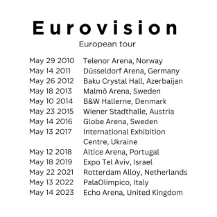 Eurovision tour T-Shirt