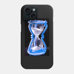 Sand timer hourglass - blue Phone Case