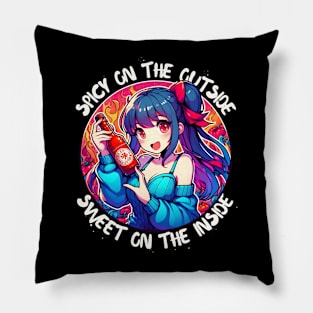 Hot sauce Anime girl Pillow