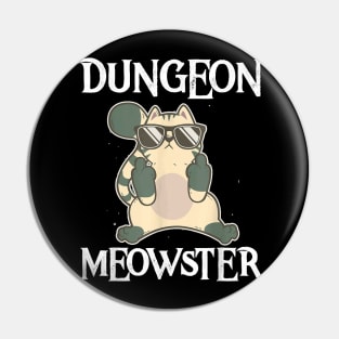 Dungeon Moewster Roleplaying Larp Cats RPG DM Funny Cat Gift Pin