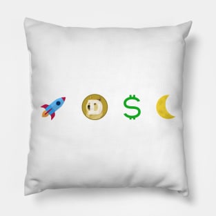 Cryptocurrency To The Moon DogeCoin Doge Coin Pillow