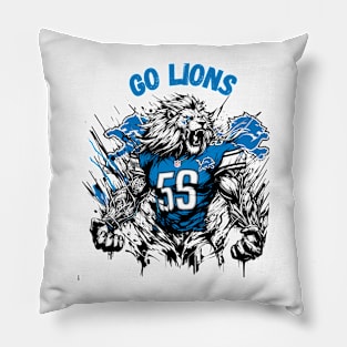 Go Lions! Detroit Lions Football Pillow