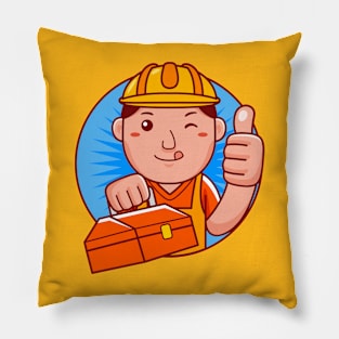 Builder Man Pillow