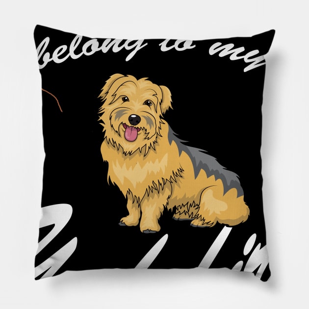 Yorkshire Terrier hair fur dog lover Design & gift Pillow by Schimmi