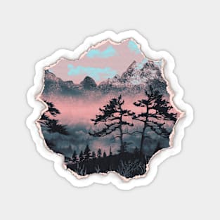 Evening Pines Magnet