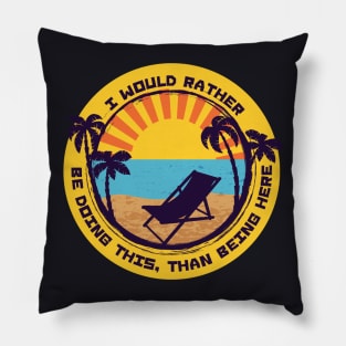 Vacation Summer Beach Travel Gift Pillow