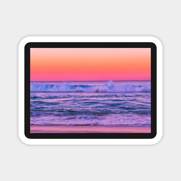 THE GLORIOUS SUNSET OVER THE SEA DESIGN Magnet by SERENDIPITEE