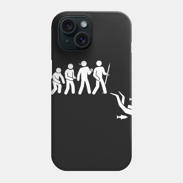 Evolution Of Scuba Diving Phone Case by MeatMan