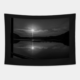 Sunset in Black and White Tapestry