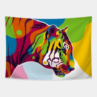 The Colorful King Tiger Inside Tapestry