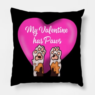 My Valentine Has Paws Pillow