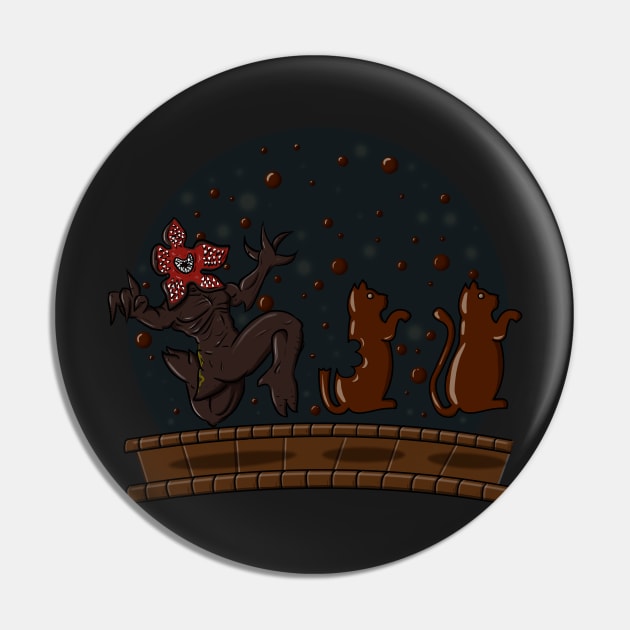 Demogorgon in Chocolate Land Pin by MarianoSan