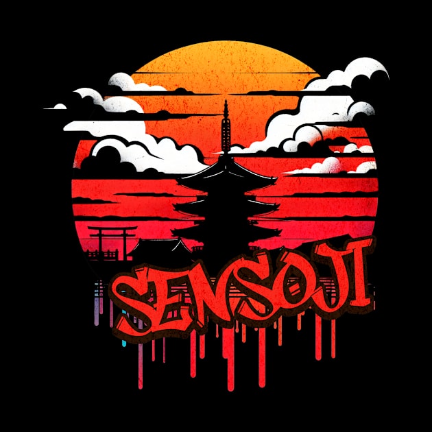 Sensoji Temple Graffiti Design by Miami Neon Designs