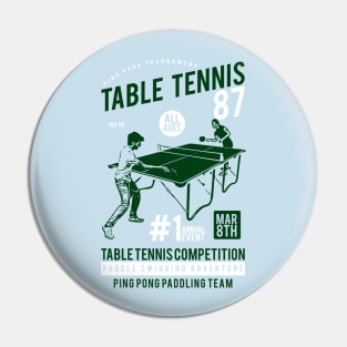 Table Tennis Competition Pin