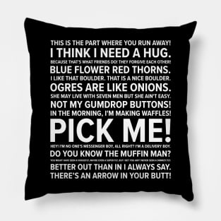 Shrek Quotes Pillow