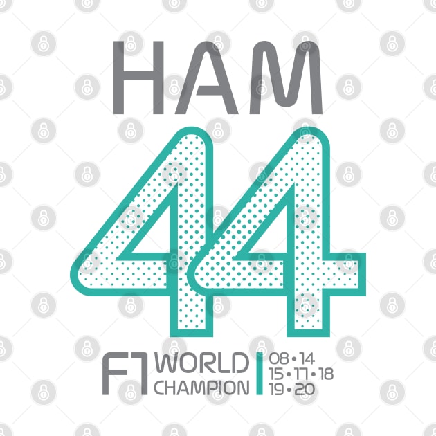 HAM 44 Teal White Halftone Design by Hotshots